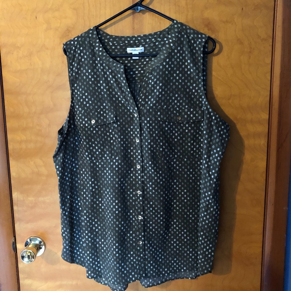 Croft&Barrow Army Green Tank Top